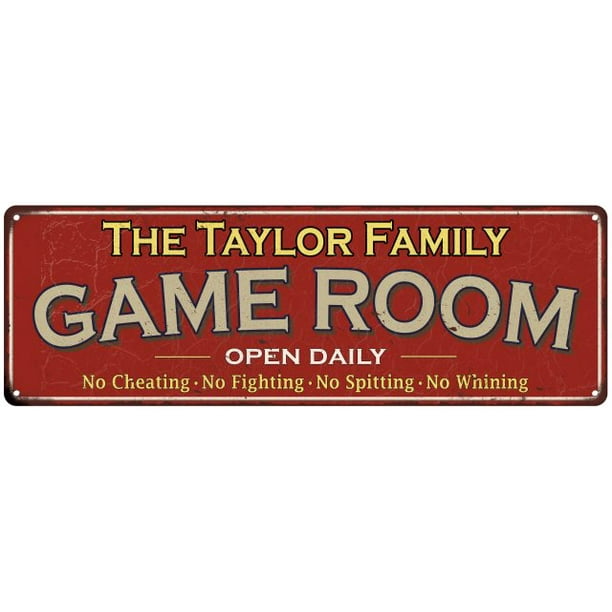 The Morales Family Personalized Red Game Room Metal Sign 106180038637 The Morales Family Personalized Red Game Room Metal Sign 106180038637